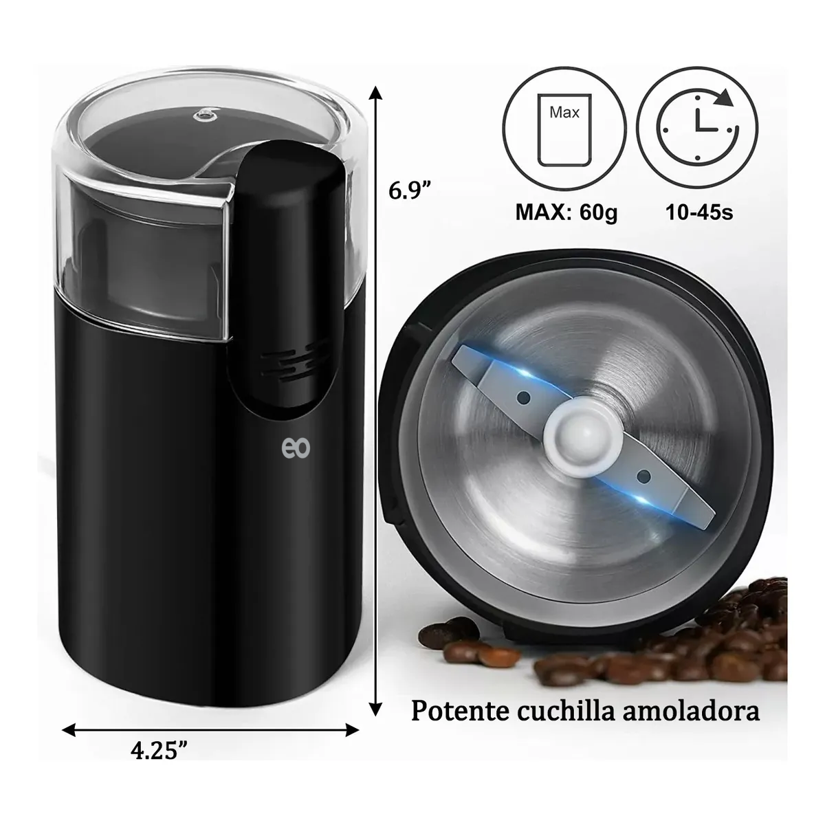 Moledor Molinillo Eléctrico Para Granos De Café Y Nuez 100g