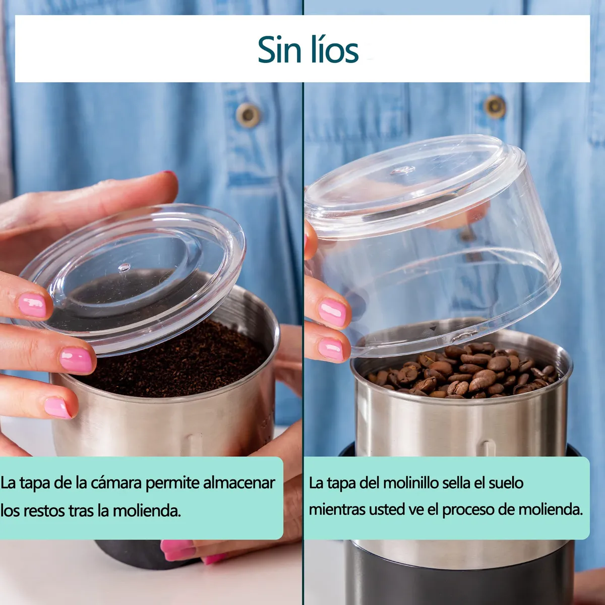 Molino De Café Eléctrico Grosor Ajustable Café/nuez/especias