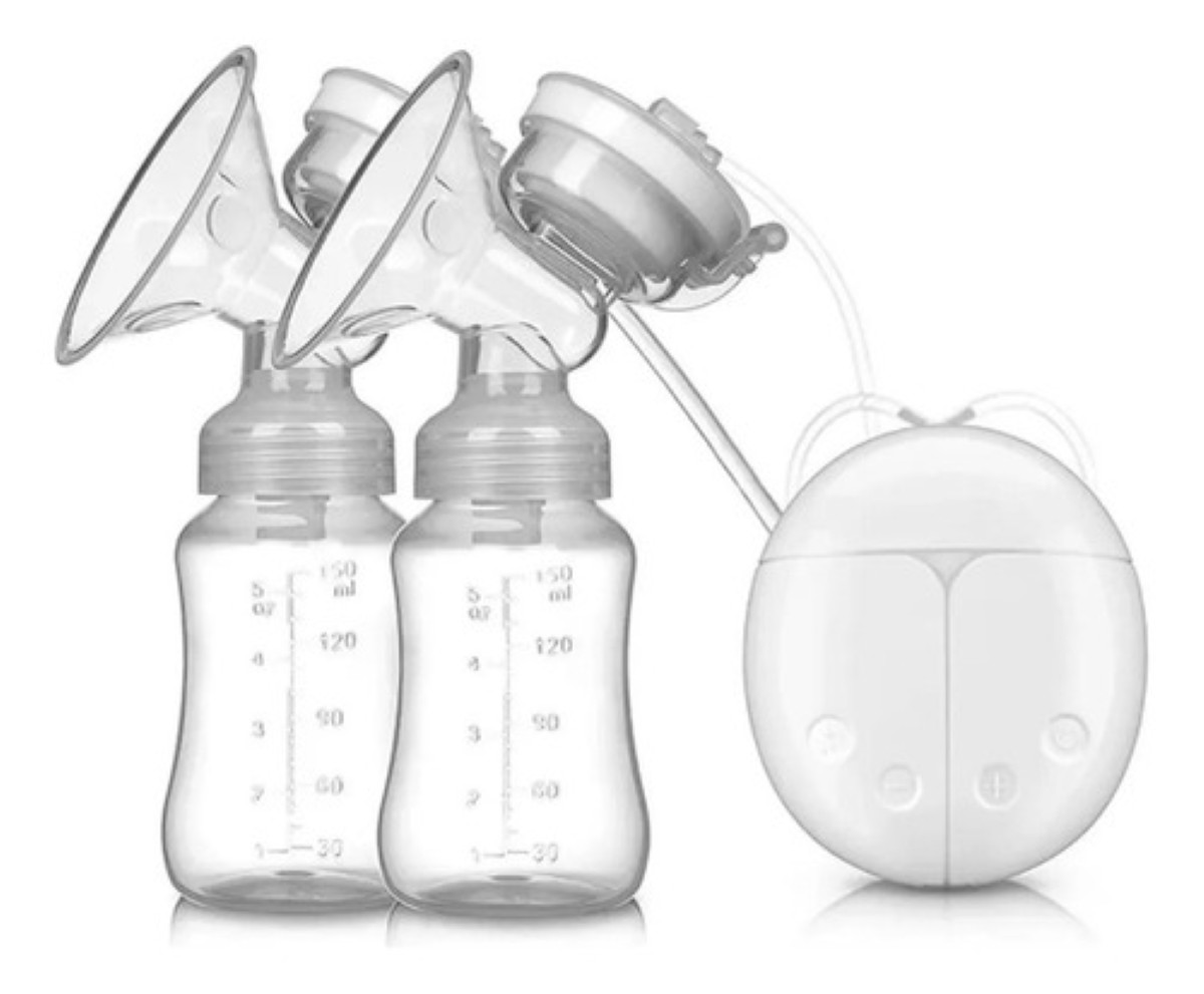 "Extractor De Leche Electrico Doble De Leche De Saca Leche transparente almoadillas moradas "