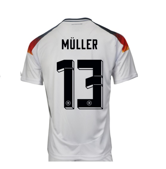 Jersey Thomas Muller 13 Seleccion 2025 Titular Local Blanca  Talla S