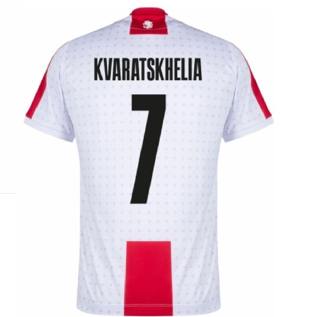 Jersey Kvaratskhelia 7 Georgia 2025 Visita Blanco  Talla S