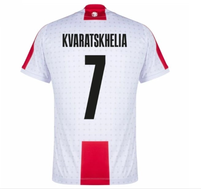 Jersey Kvaratskhelia 7 Georgia 2025 Visita Blanco  Talla S