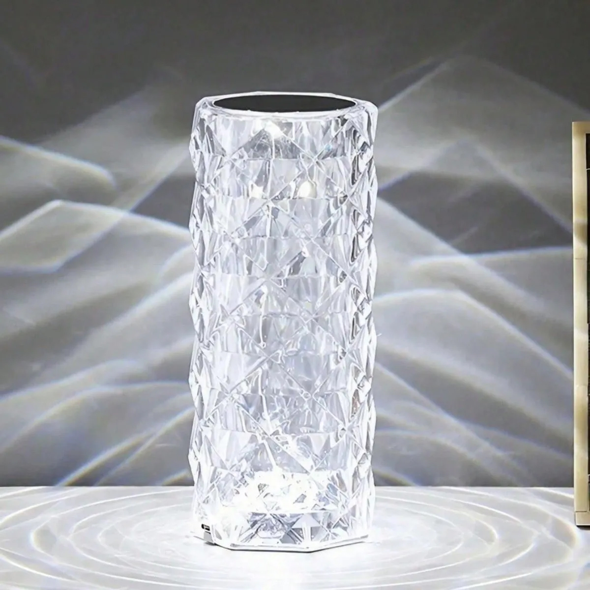 Lámpara 3d De Cristal Acrílico Control Táctil 16 Colores