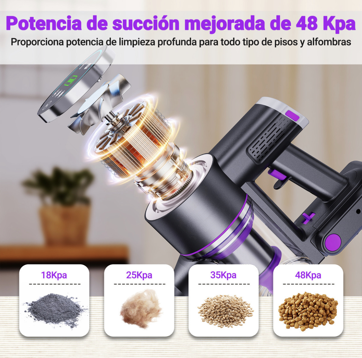 Daklsq Aspiradora Multifuncional Sin Bolsa 40000pa 550w 60Hz VC806