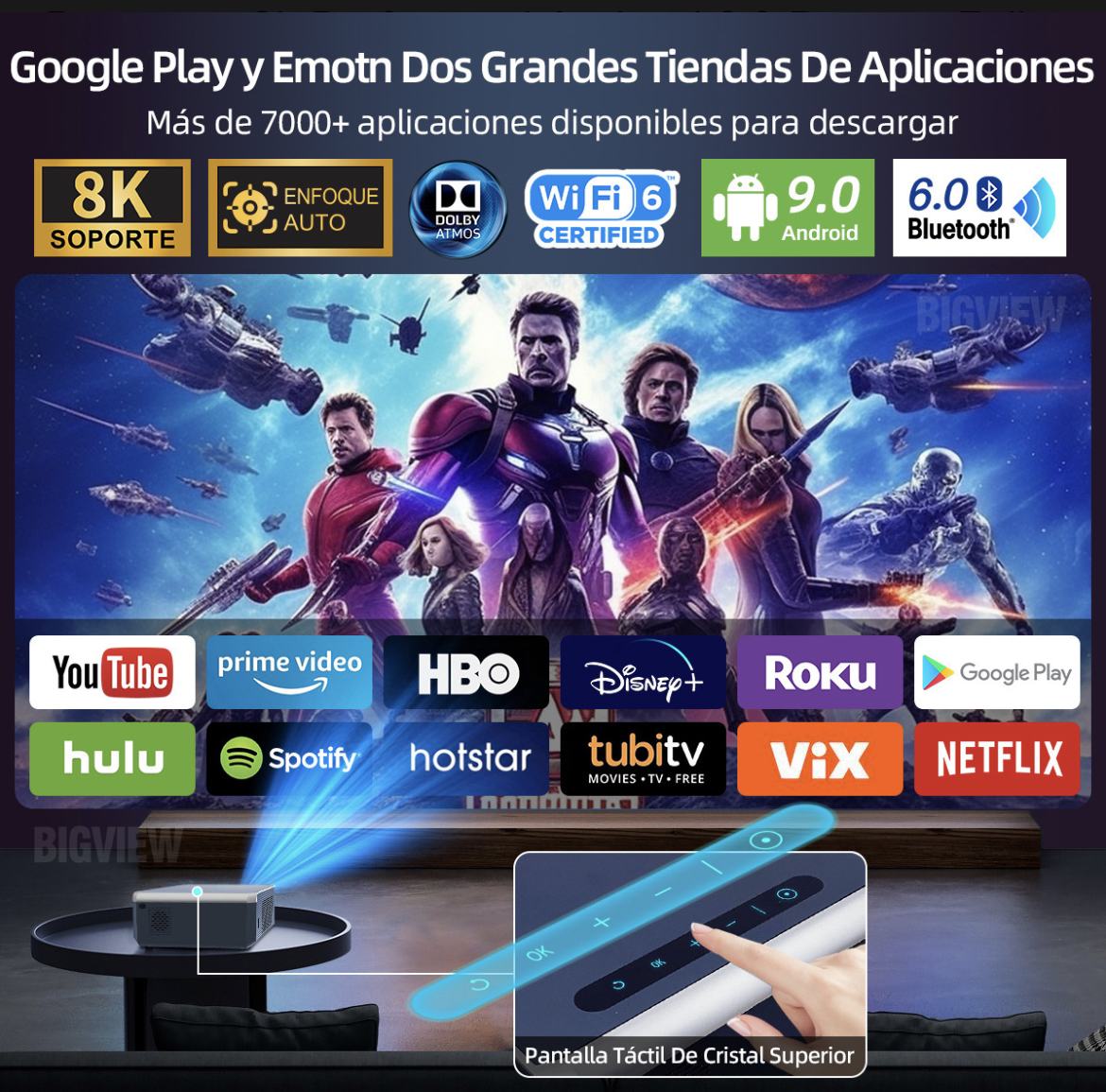 Proyector 8k Profesional Android