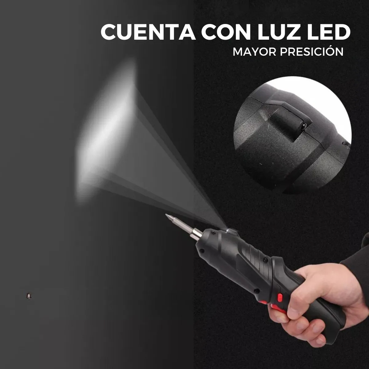 Desarmador Eléctrico Destornillador Inalámbrico Negro