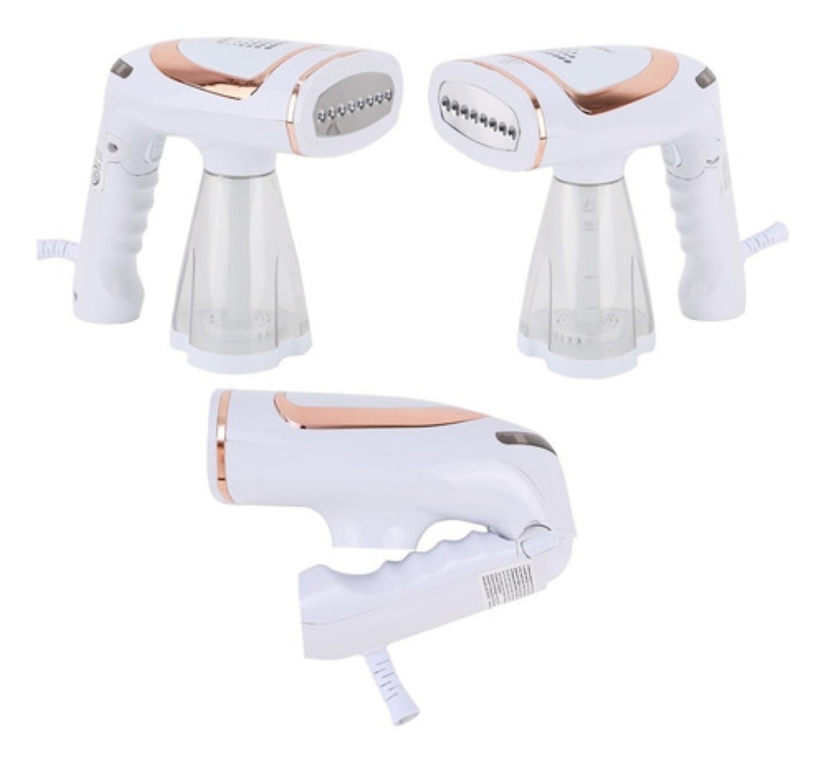 "Portátil Plancha A Vapor Máquina De Planchars De Mano 1600w Blanca Dorada "