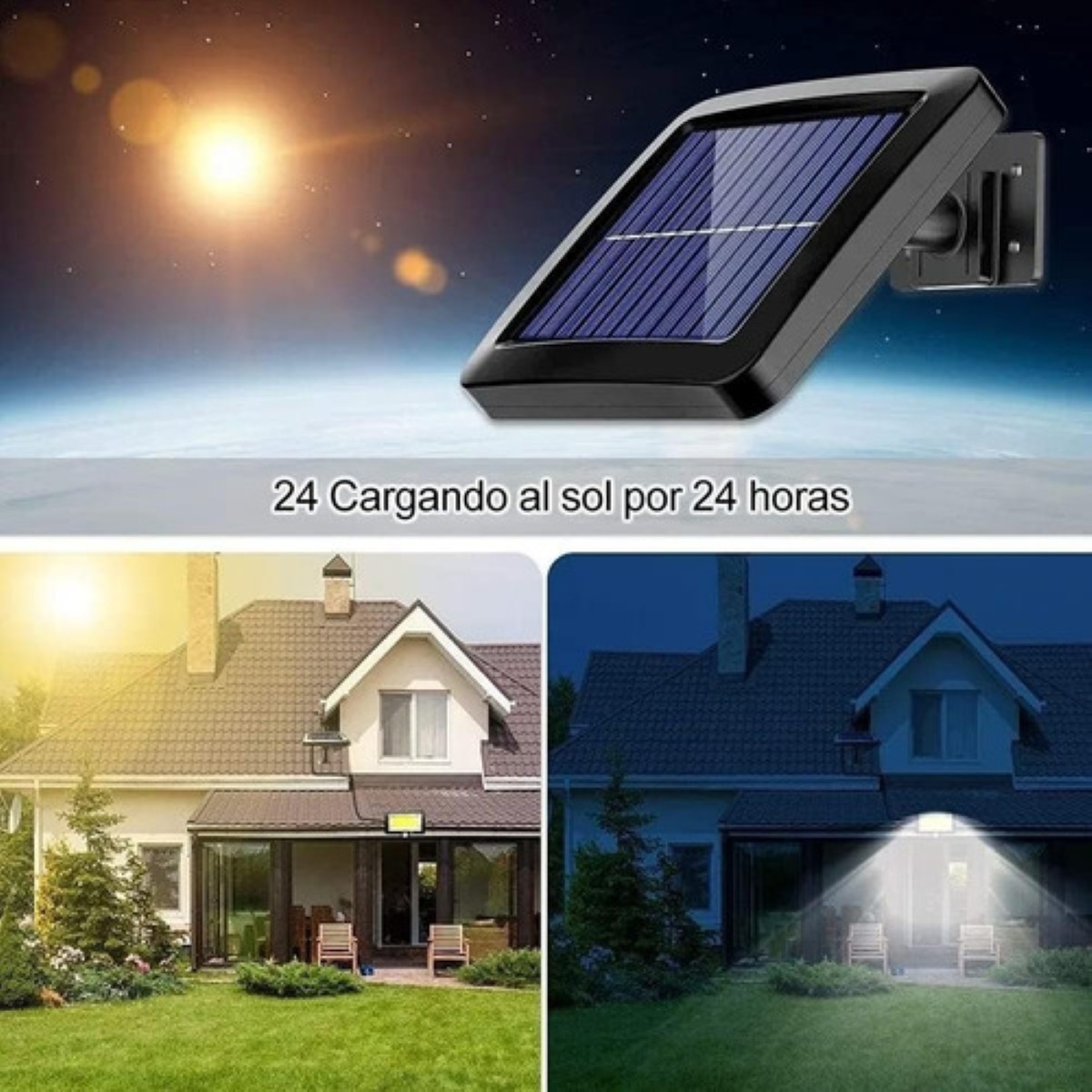 "Lámpara Reflectora Solar Para Exteriores Hyiear Con Sensor D "