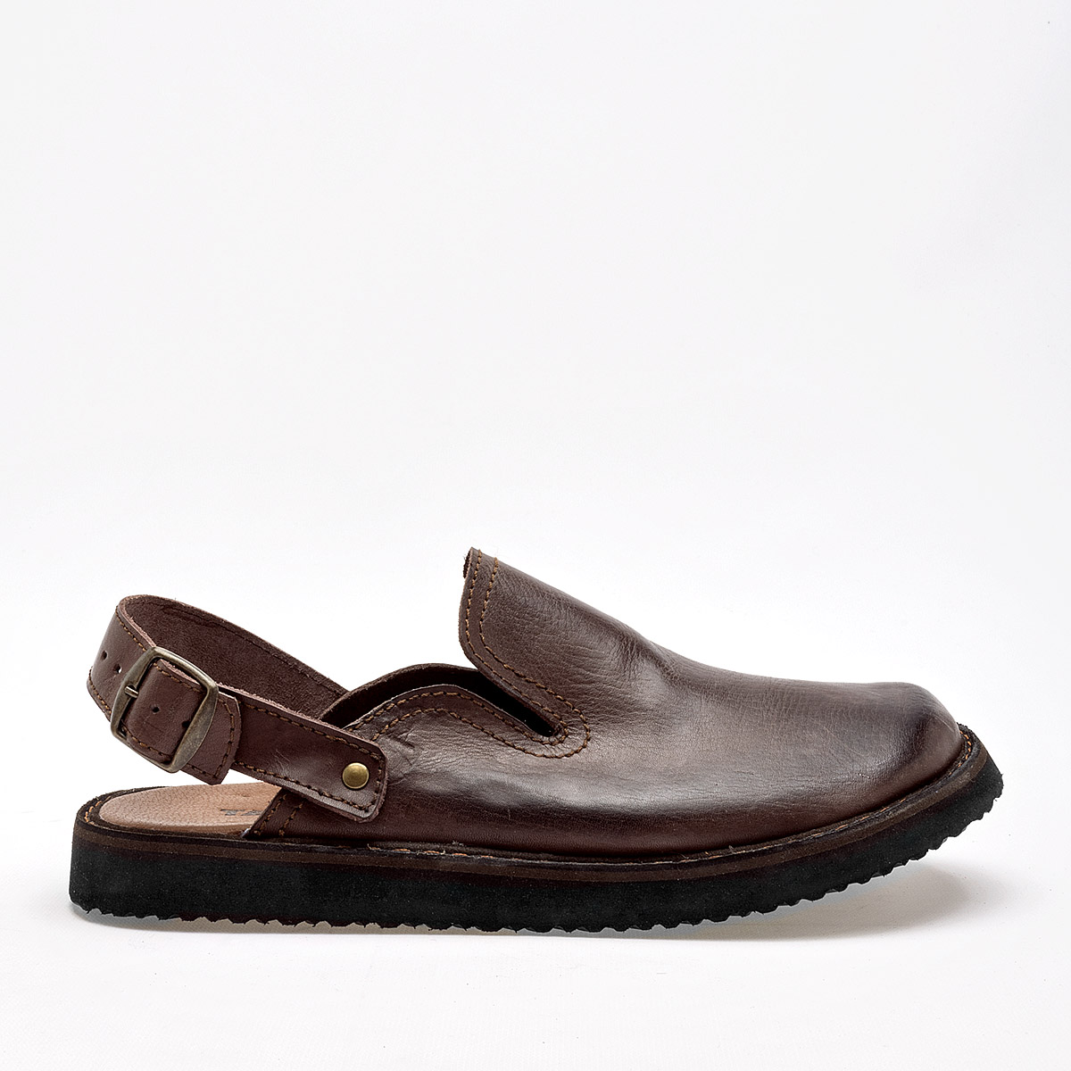 SANDALIA CERRADA TACUBA SHOES EN PIEL PARA HOMBRE COLOR CAFE 8000
