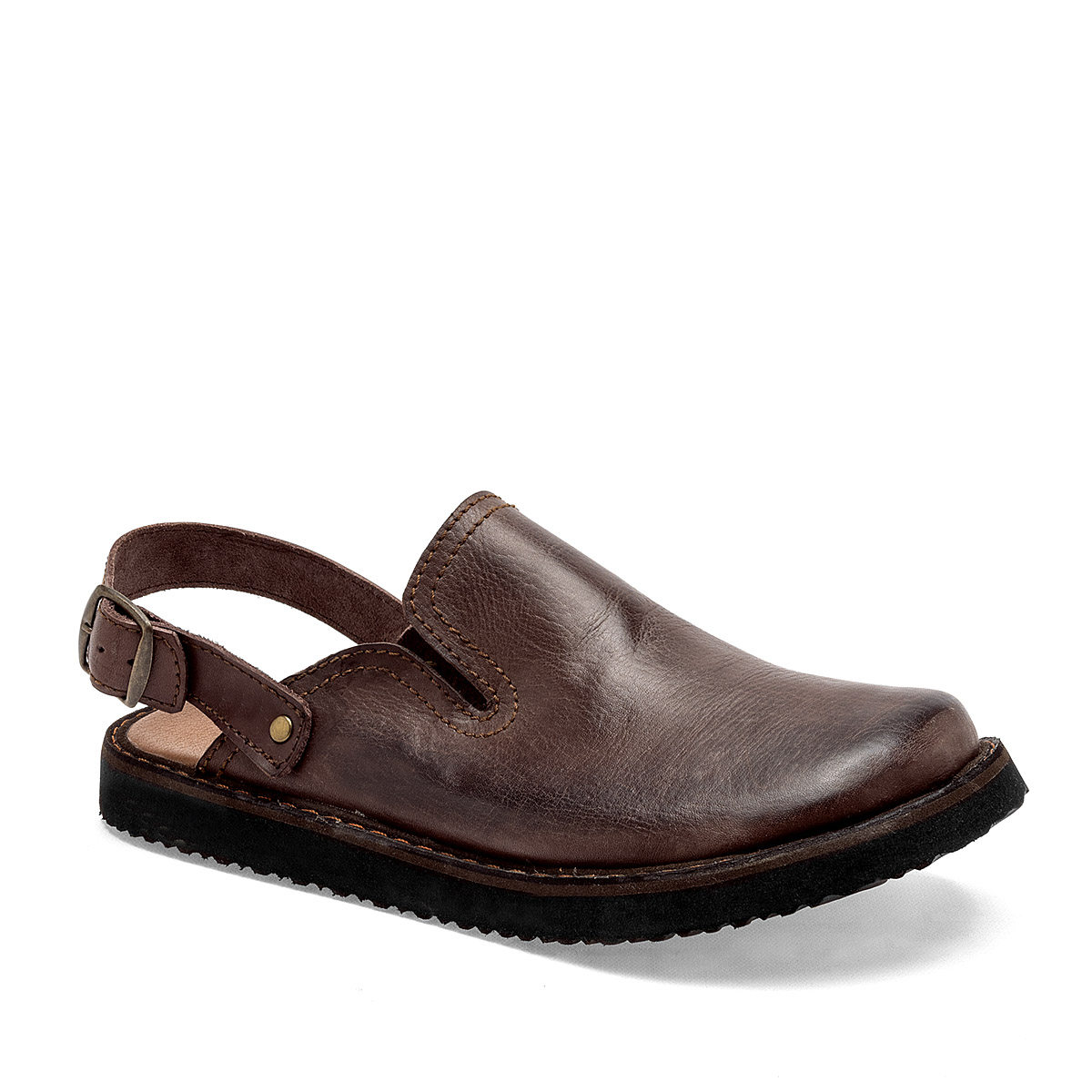 SANDALIA CERRADA TACUBA SHOES EN PIEL PARA HOMBRE COLOR CAFE 8000