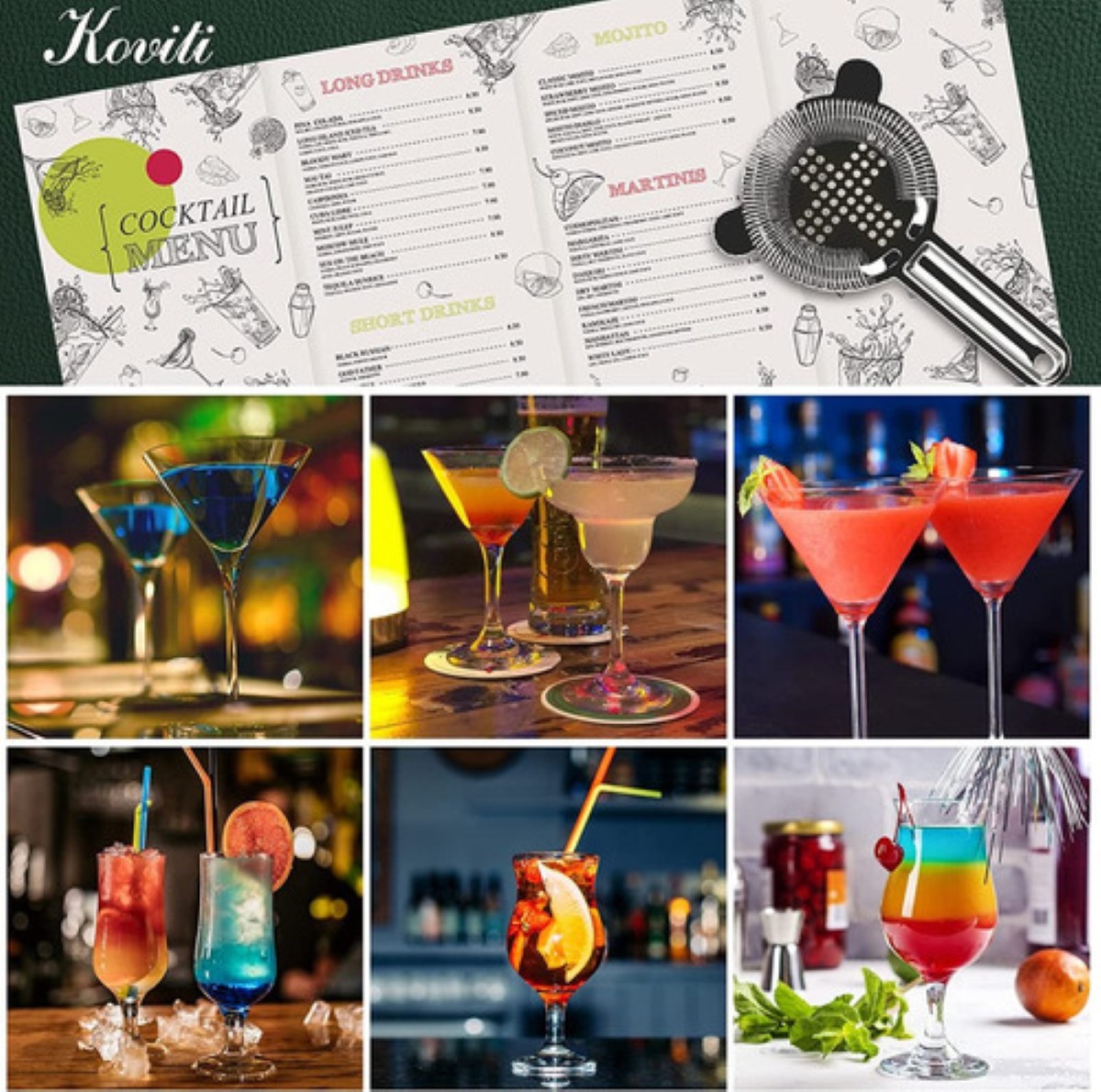 "Set De Coctelería Boston De 750 Ml, 20 Unidades negro "
