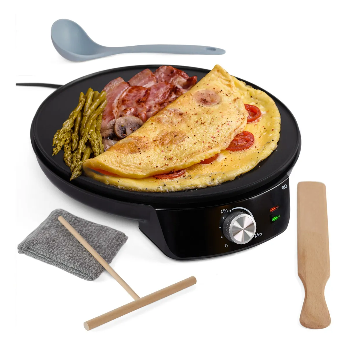 Crepera Electrica Maquina Para Hacer Crepas Nube Color Negro