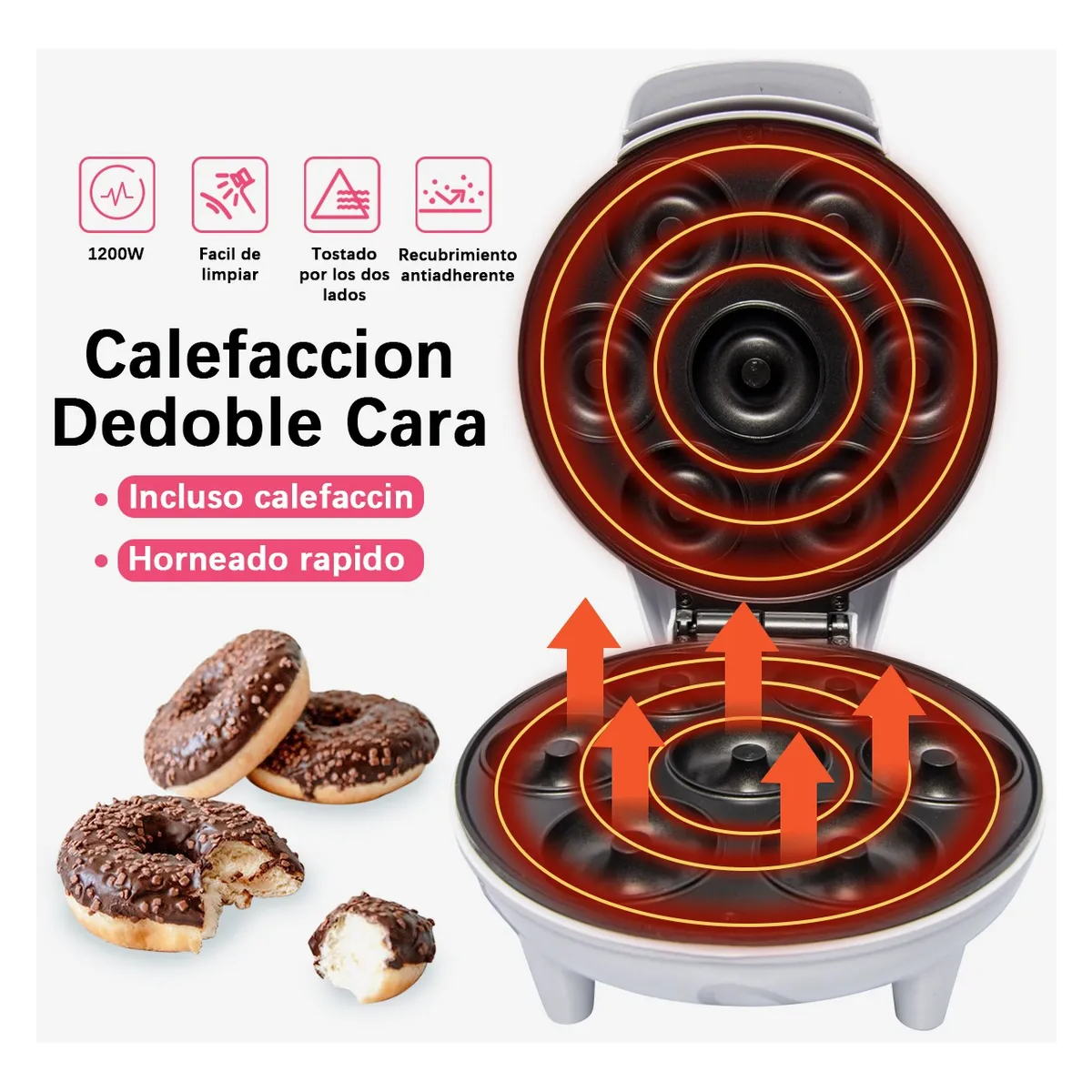 Máquina De Donas 1200w Blanco