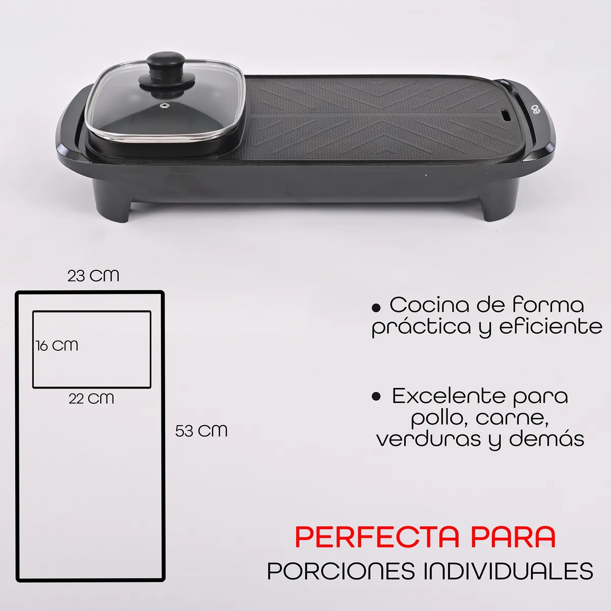 Parrilla Asador Eléctrica Cocina Antiadherente Grill Plancha