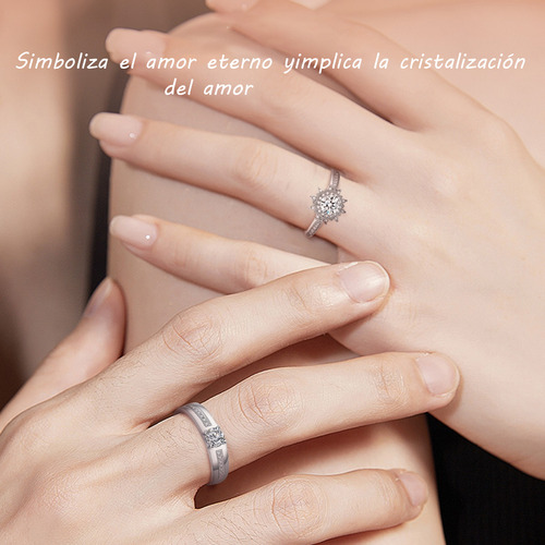 2 Anillos De Pareja Plata 925 Compromiso Promesa Ajustable