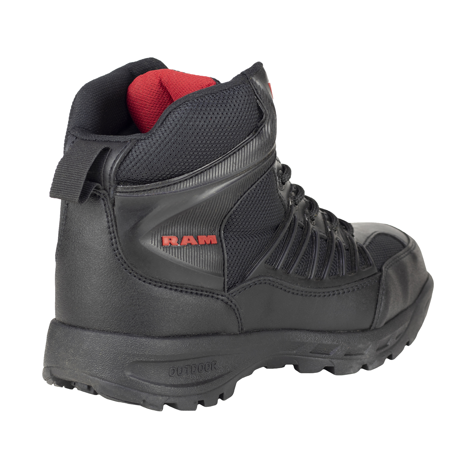 Botas Industriales Para Hombre Dieléctrica Casco Acero Ram 9588 Negro Rojo