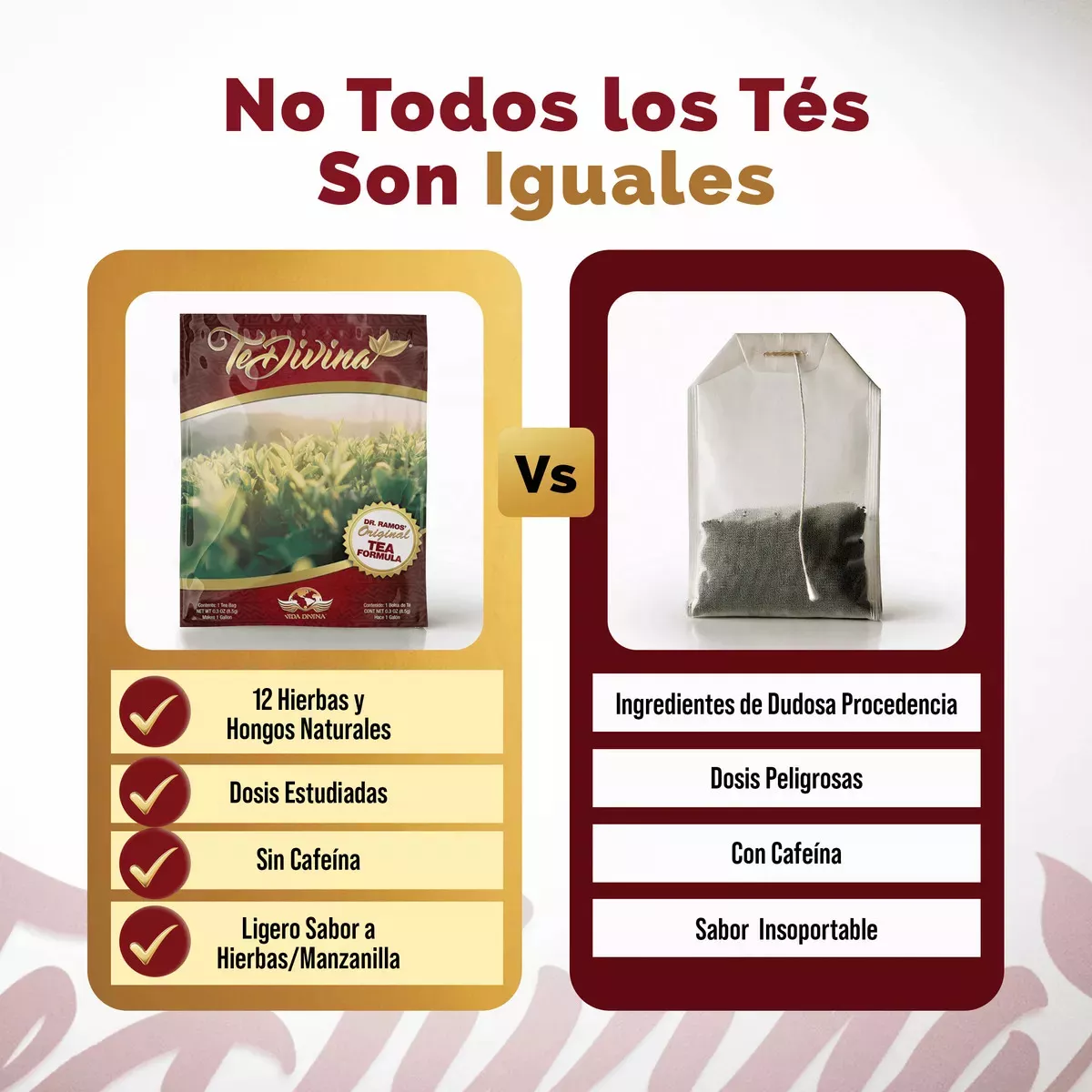 Té Divina Original 4 Sobres – Detox Natural de 1 Mes – 12 Hierbas Orgánicas – Vida Divina Sin Cafeína