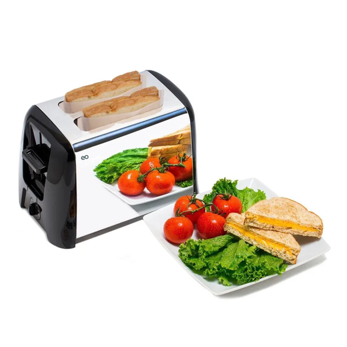 Tostadora 650w 2 Rebanadas Extra Ancha 6 Ajustes De Temperatura