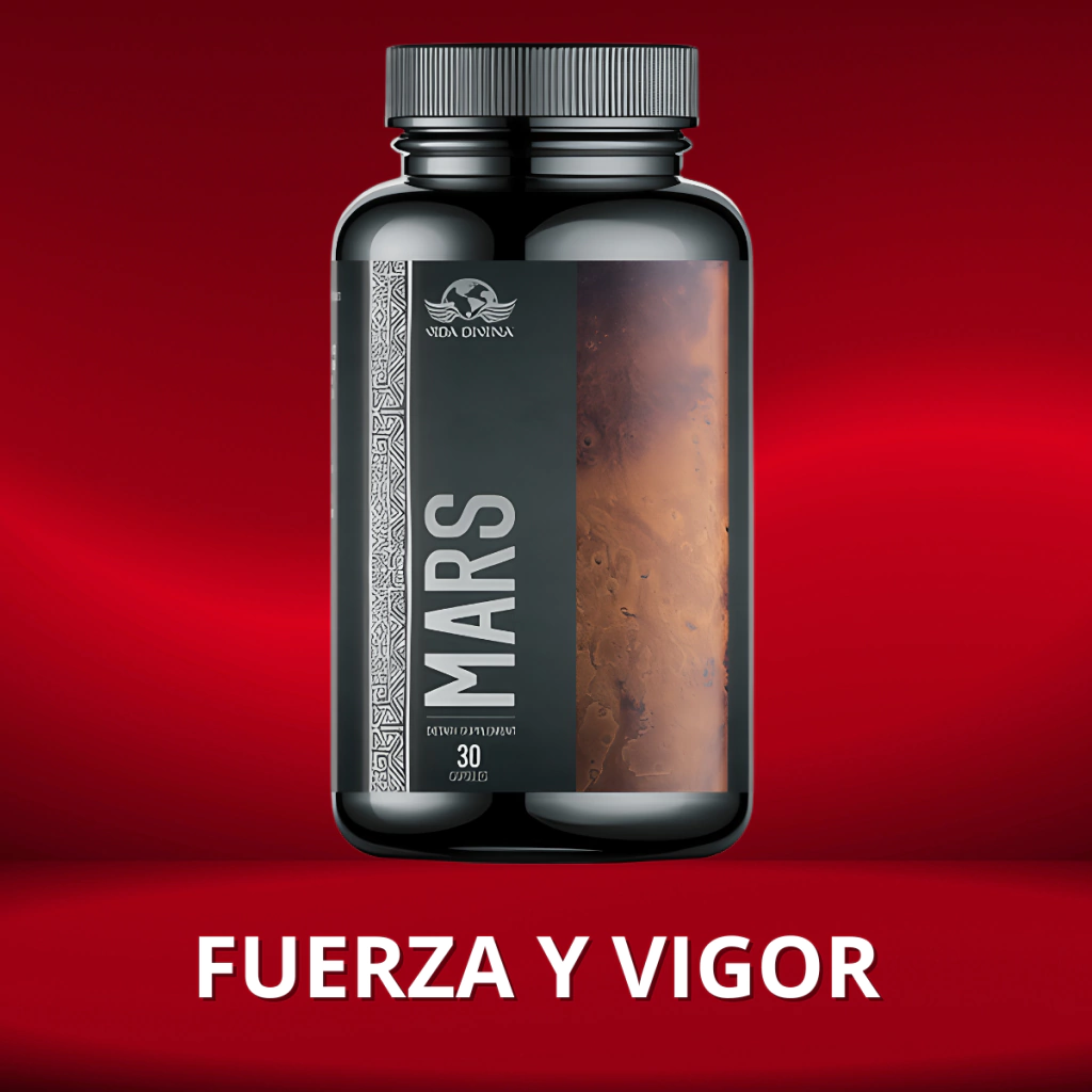 Cápsulas Mars Vida Divina – Suplemento para Energía, Testosterona y Vitalidad Masculina – 30 Cápsulas Naturales