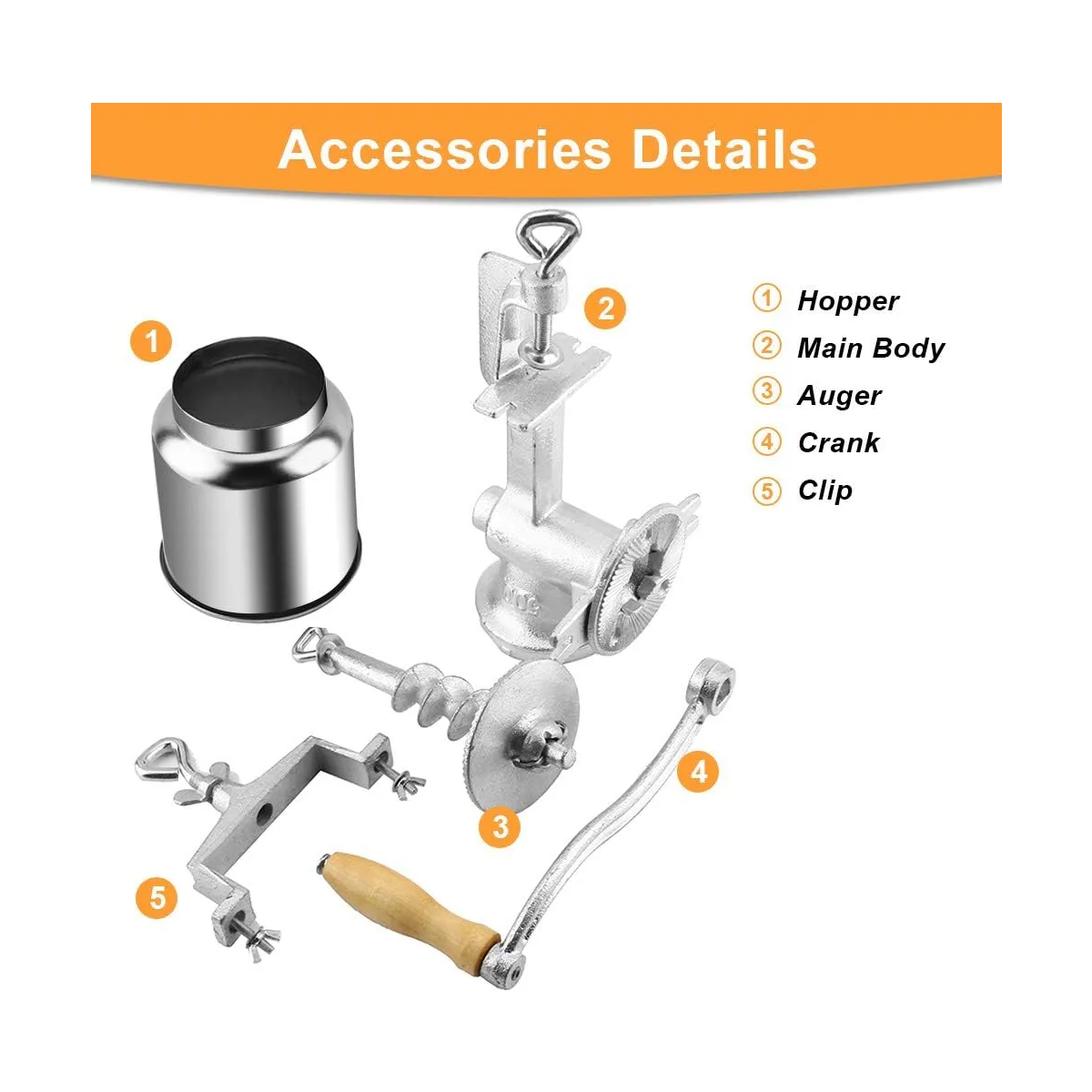 Molino Moledor Manual Portatil Para Granos Cafe Maiz Cereal