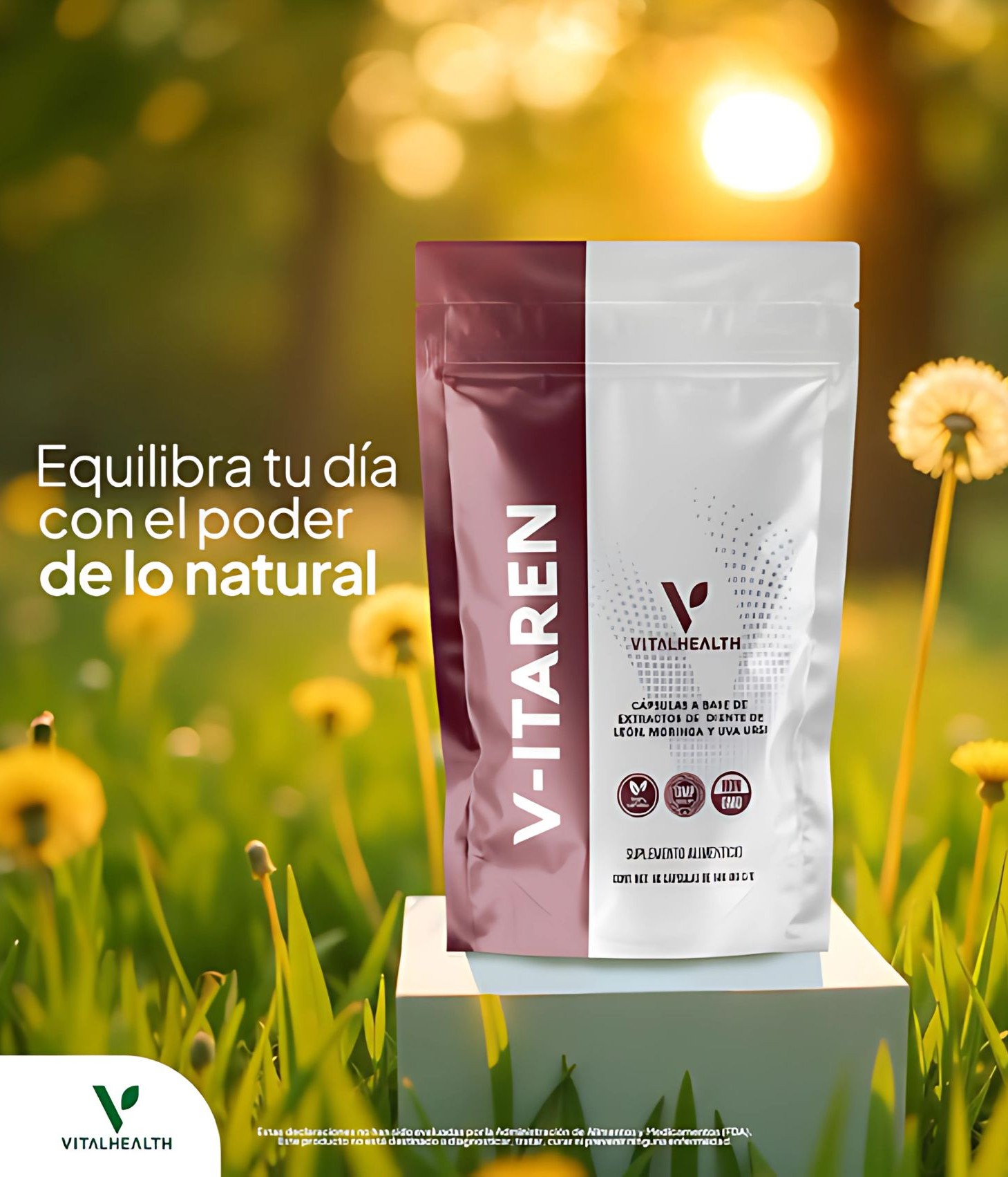 VITAREN Suplemento Detox Natural para Riñones y Vías Urinarias | 60 Cápsulas | Vida Natural y Apoyo Renal | VitalHealth