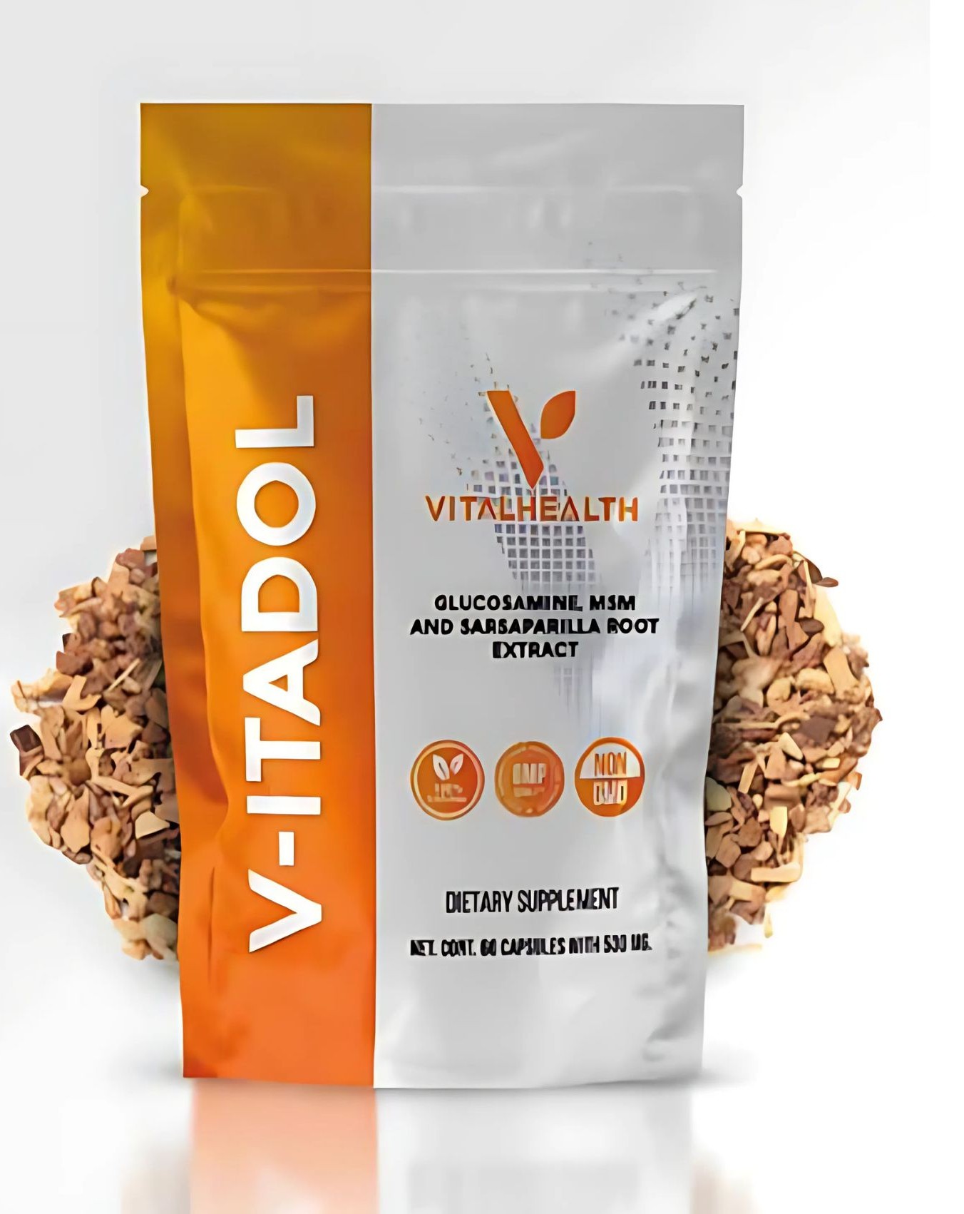 VITADOL VitalHealth – Suplemento Natural para Articulaciones y Músculos – 60 Cápsulas con Glucosamina, MSM y Zarzaparrilla