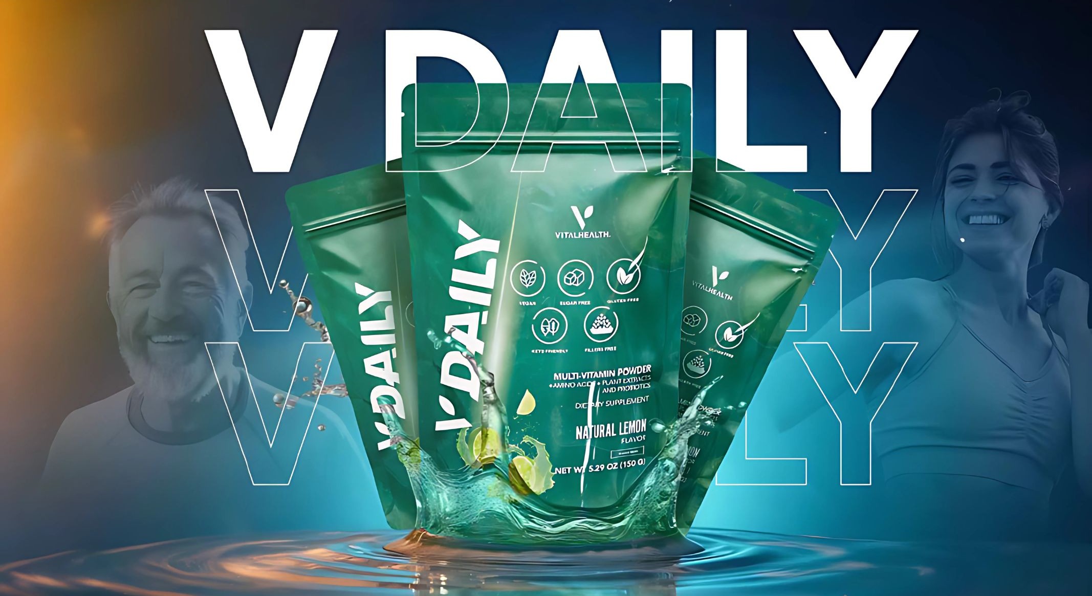 V-DAILY VitalHealth – Multivitamínico Natural con Vitaminas A, B, C, D, E y K – 60 Cápsulas