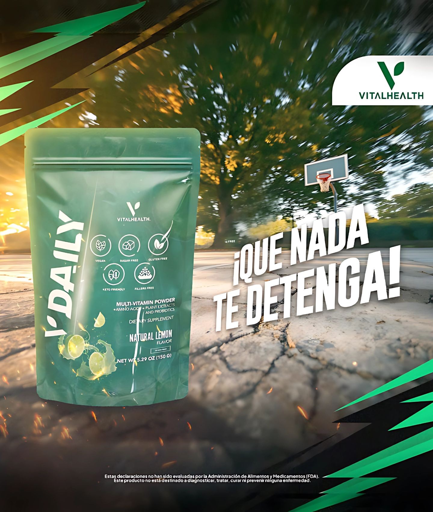 V-DAILY VitalHealth – Multivitamínico Natural con Vitaminas A, B, C, D, E y K – 60 Cápsulas
