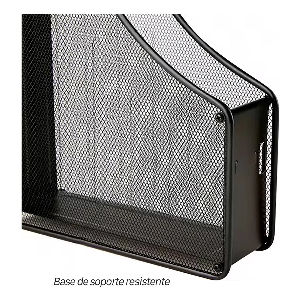 Revistero Organizador De Escritorio Oficina Malla Metalica Color Negro