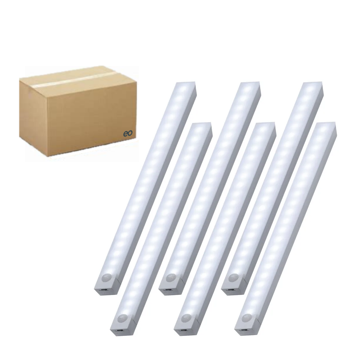 Lámpara con sensor movimiento 6 5V blanco Recargable Noche Led 6pzs