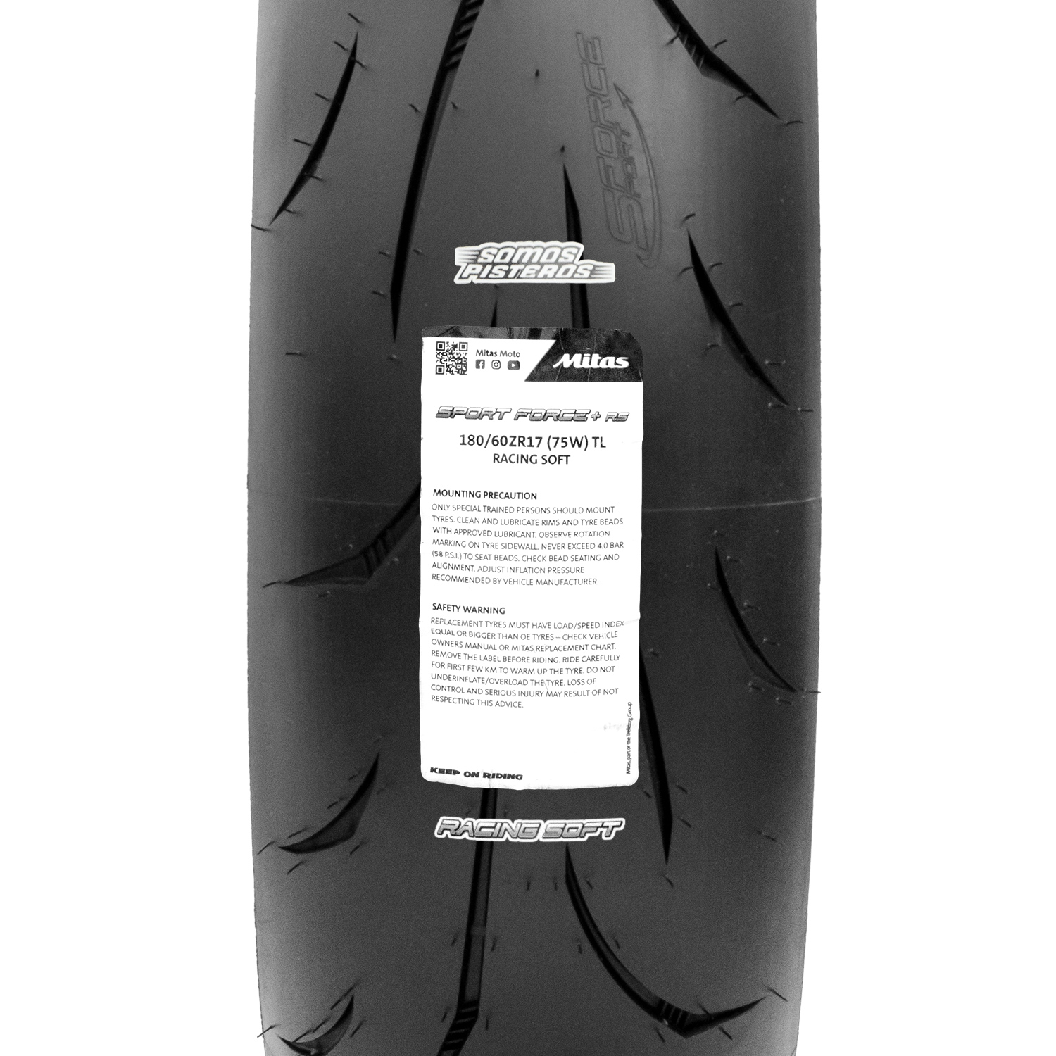 LLANTA MITAS SPORT FORCE+ Racing Soft 180/60 17 R6 ZX GSXR