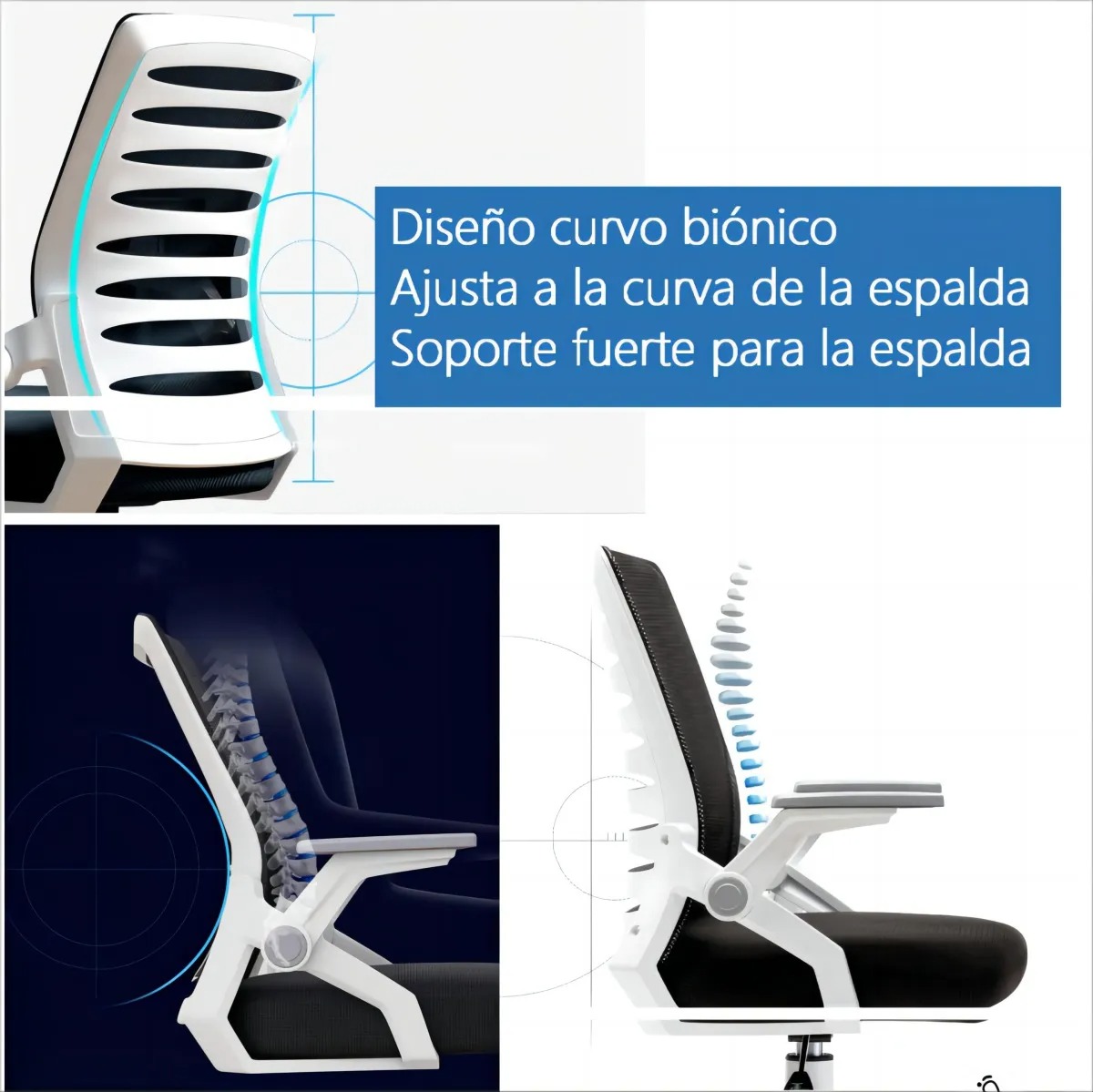 illa Escritorio Barata Ergonómica Giratorias Oficina Gamer Color Negro Material del tapizado Algodón