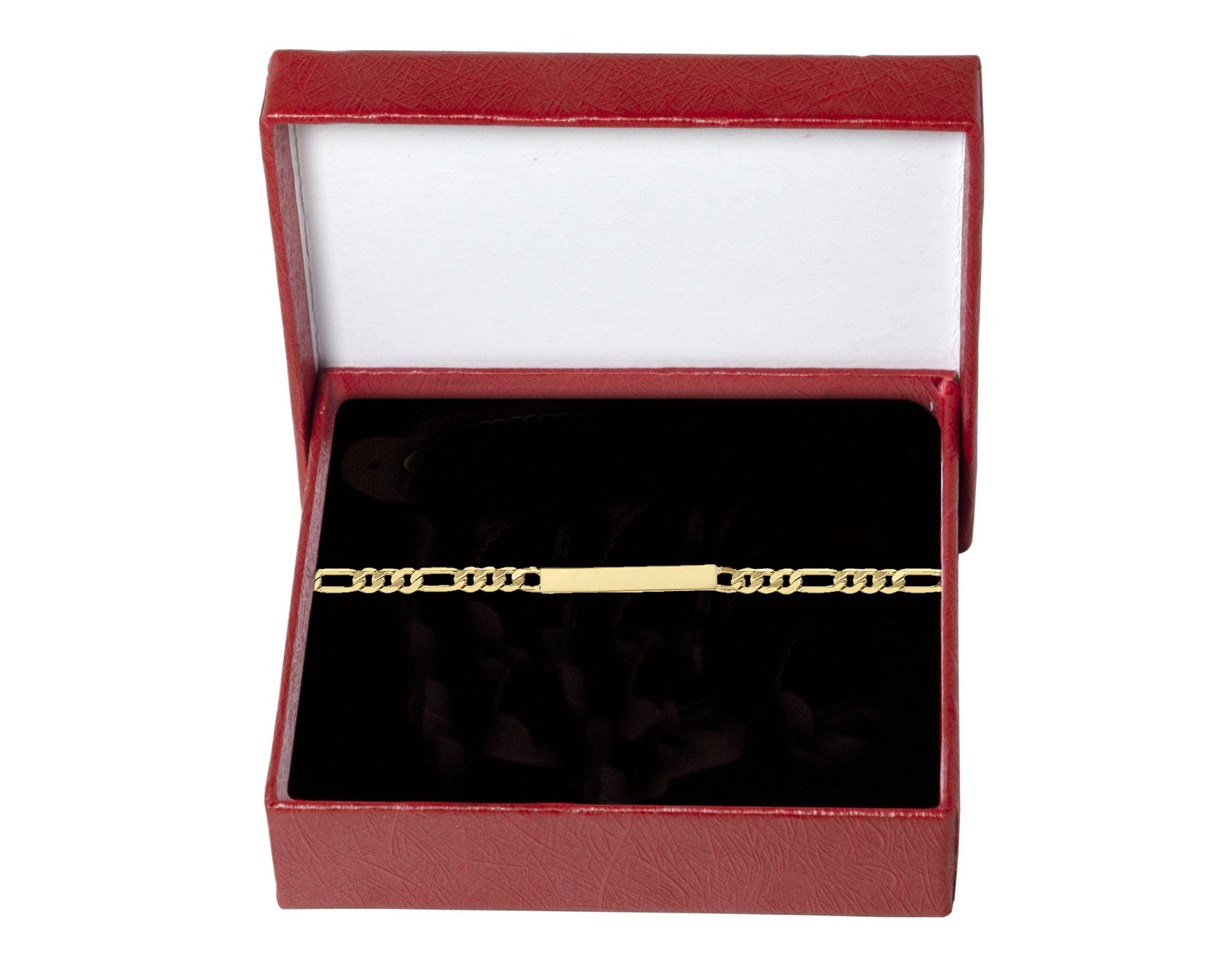 Pulsera Esclava Chapa de Oro 18K Horoz Placa Pulida Tejido 3x1 18cm SH107