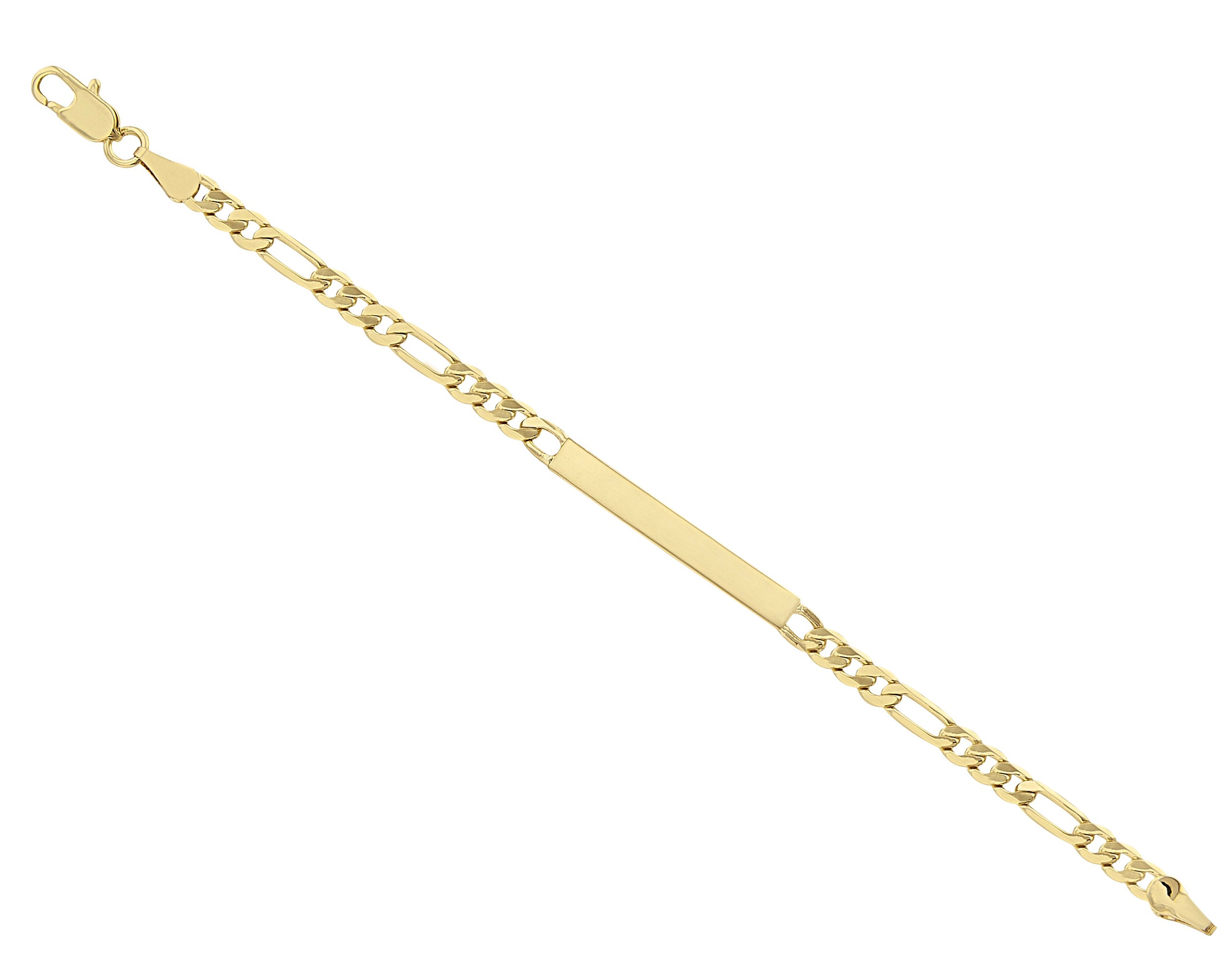 Pulsera Esclava Chapa de Oro 18K Horoz Placa Pulida Tejido 3x1 18cm SH107
