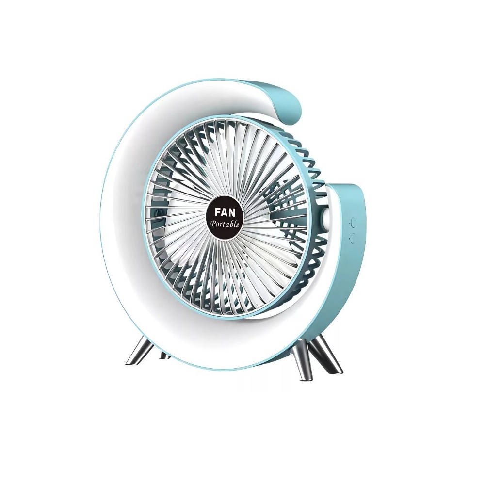 Pack 2 Ventiladores Redondos con Luz LED Color Verde