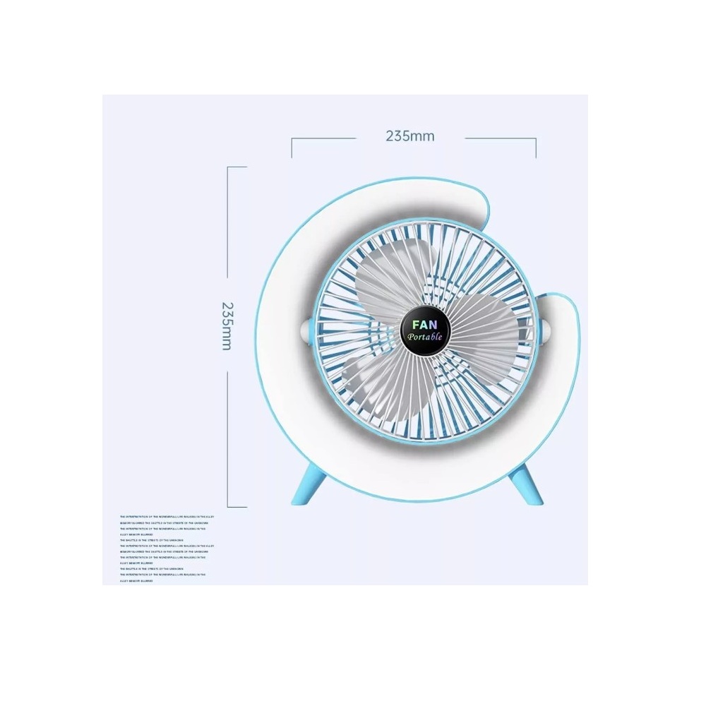 Pack 2 Ventiladores Redondos con Luz LED Color Verde