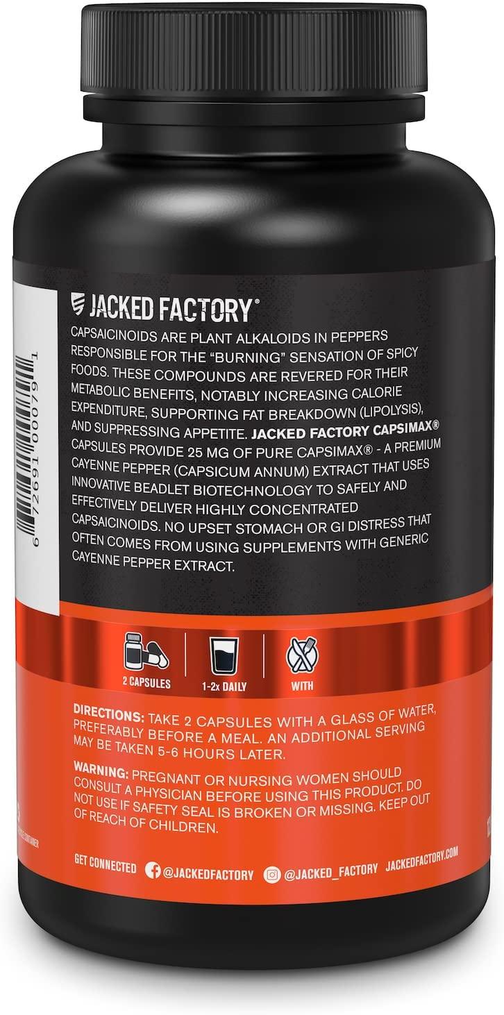 Capismax Thermogenic - Cápsulas termogénicas Capsimax de Jacked Factory