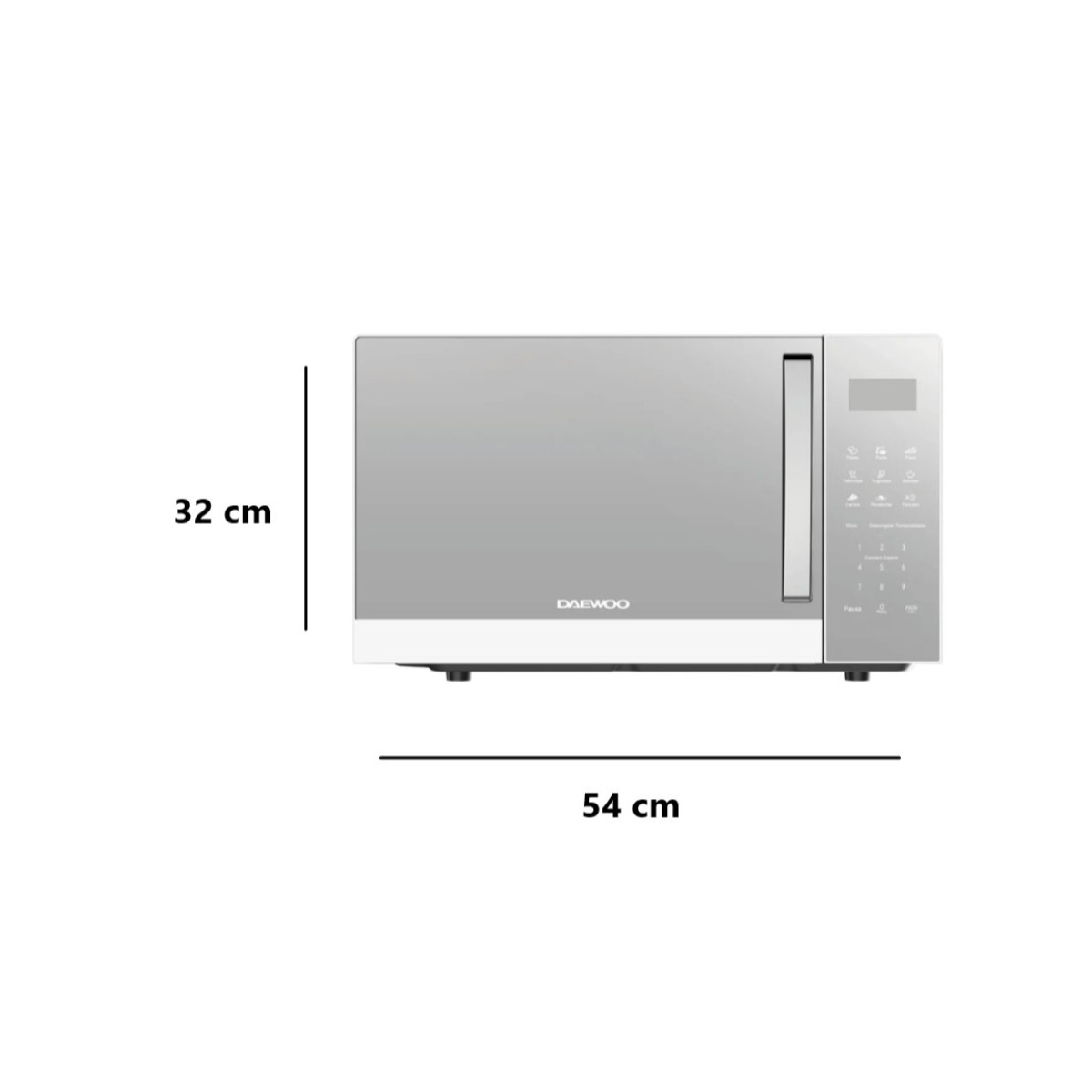 Horno de Microondas Daewoo 0.9 Pies Cúbicos Gris DMM-0920WG