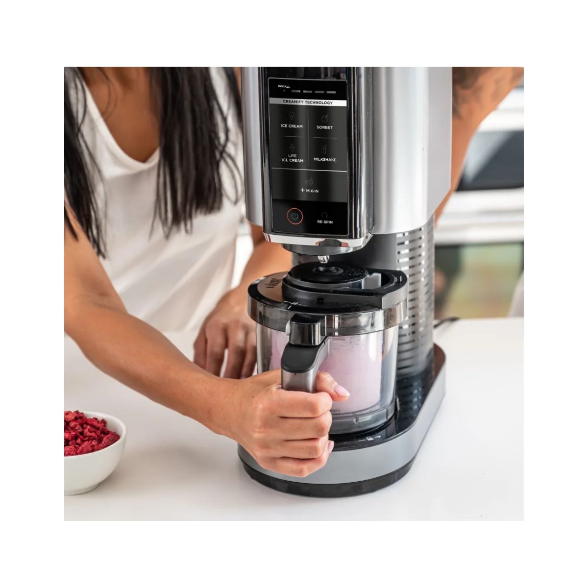 Máquina Para Helados Ninja Creami Negro/Plateado NC300