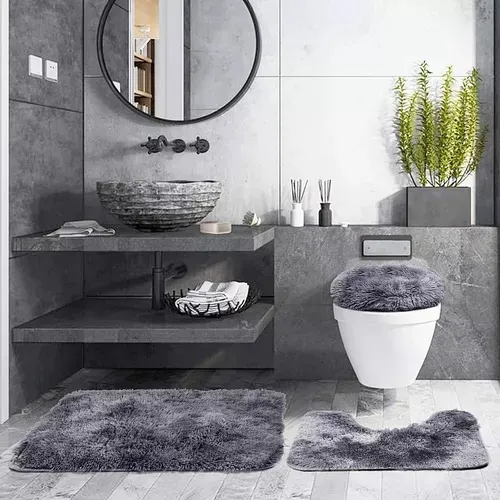 Alfombra De Baño Juego Para Baño Estandar 3 Piezas