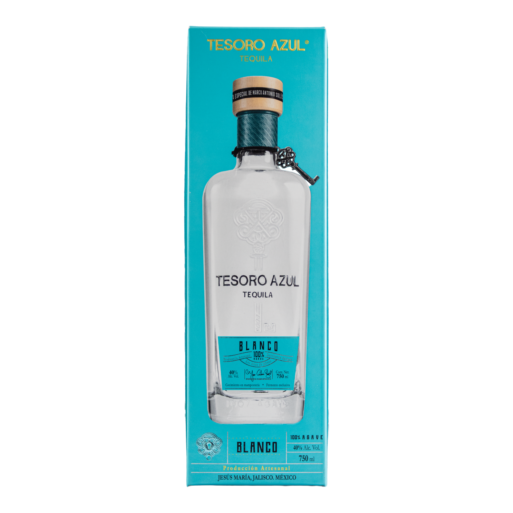 Tequila Tesoro Azul Blanco 750 Ml