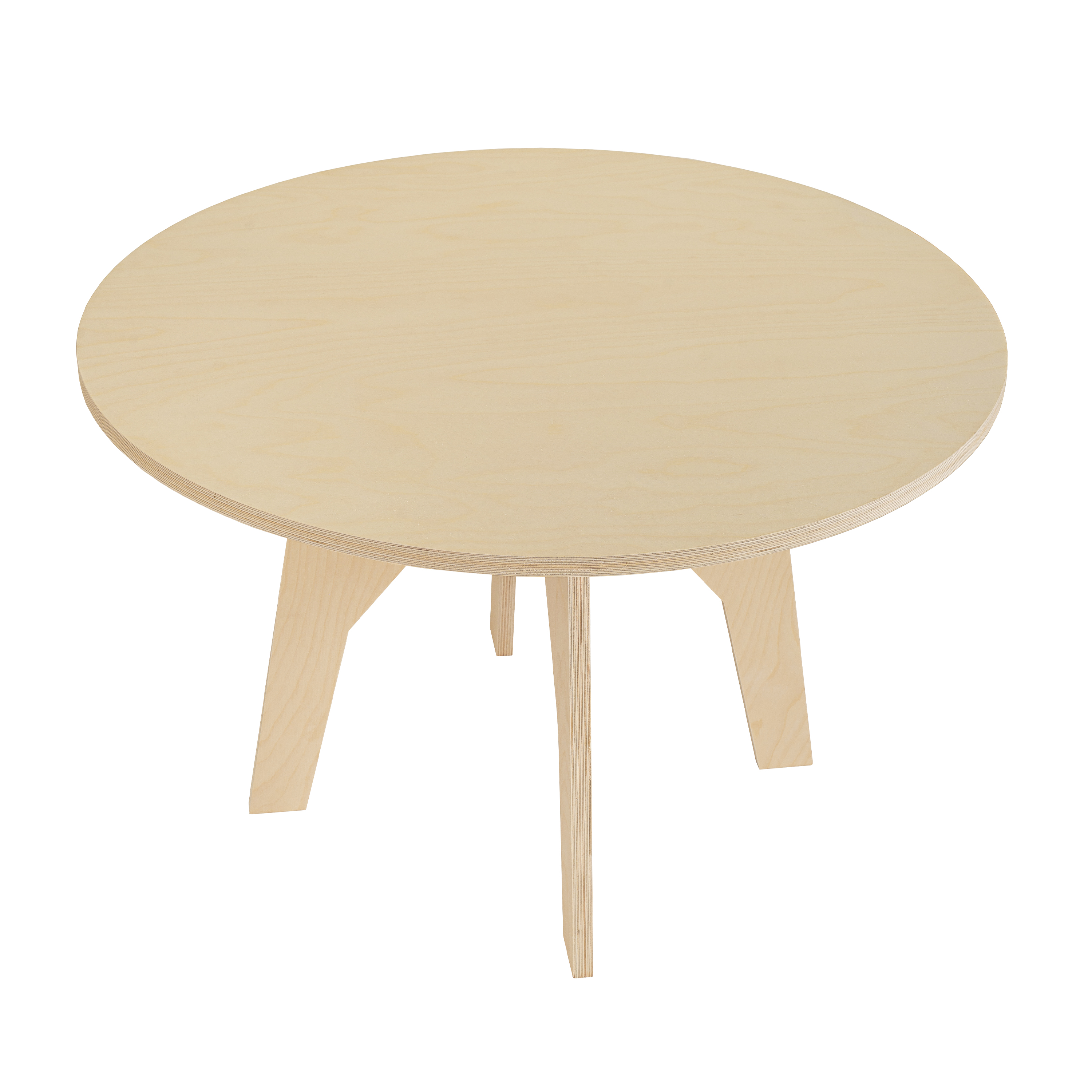 Mesa Infantil Circular con 4 Sillas de Abedul Natural  Diseño Seguro y Funcional - DUDUK