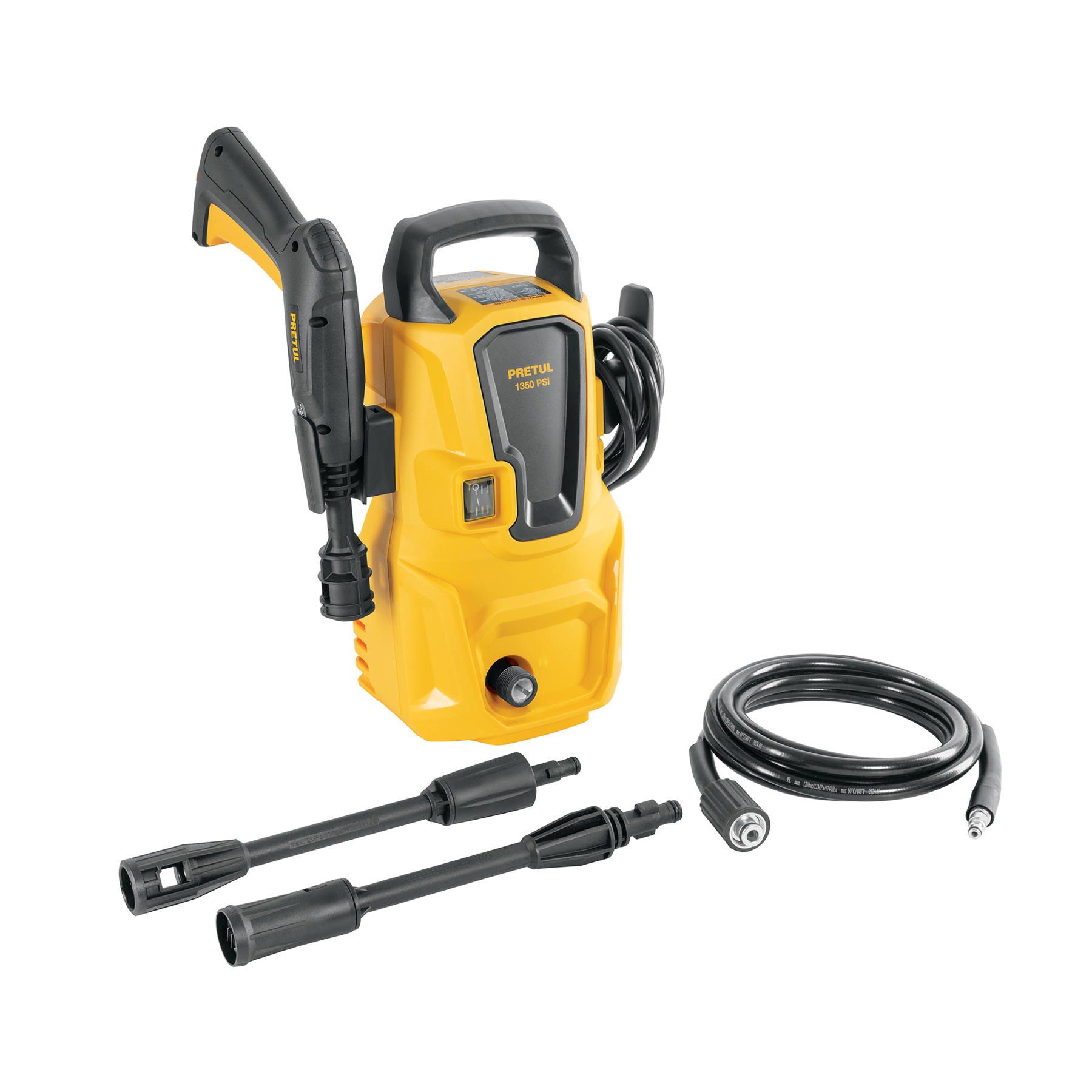 Hidrolavadora Eléctrica Pretul® 1350 PSI | Limpieza Potente Máquina de Limpieza 