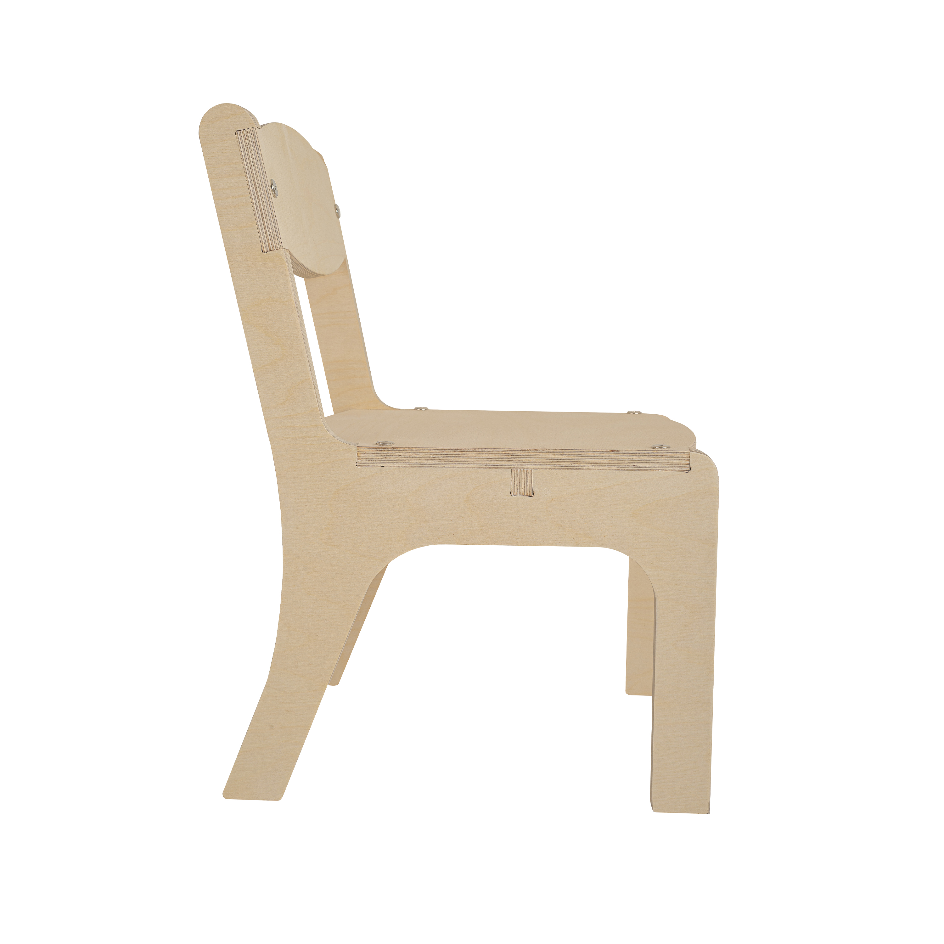 Mesa Infantil Circular con 4 Sillas de Abedul Natural  Diseño Seguro y Funcional - DUDUK