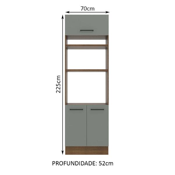 Mueble Para Horno Y Microondas Madesa Agata 70cm MG