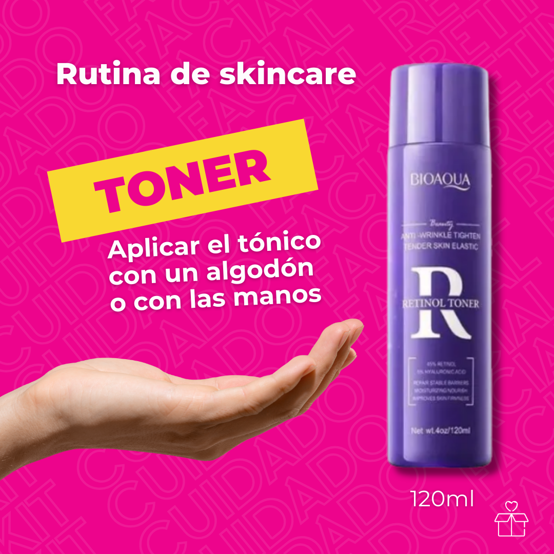 Kit De Cuidado Facial Retinol Hidratantes Antiarruga Bioaqua