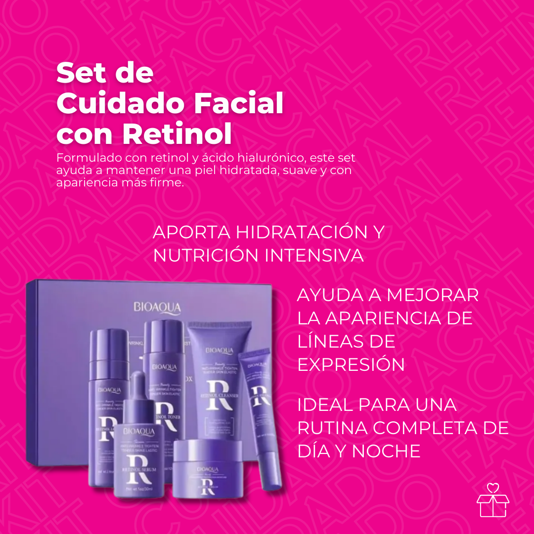 Kit De Cuidado Facial Retinol Hidratantes Antiarruga Bioaqua