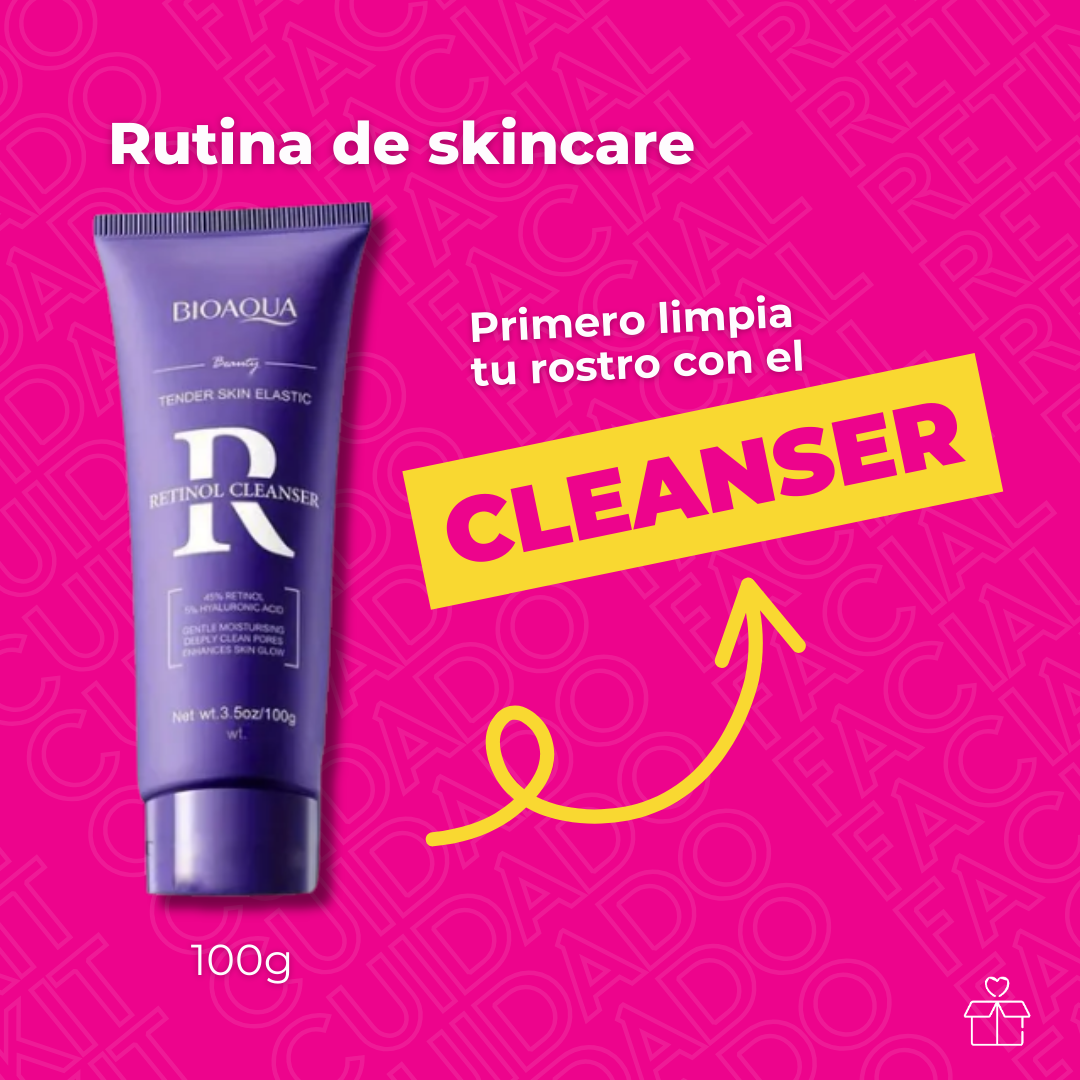 Kit De Cuidado Facial Retinol Hidratantes Antiarruga Bioaqua