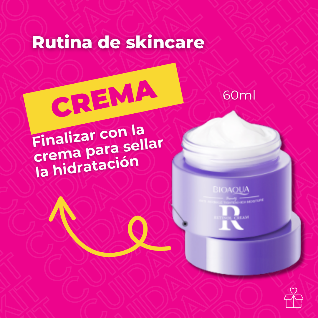 Kit De Cuidado Facial Retinol Hidratantes Antiarruga Bioaqua