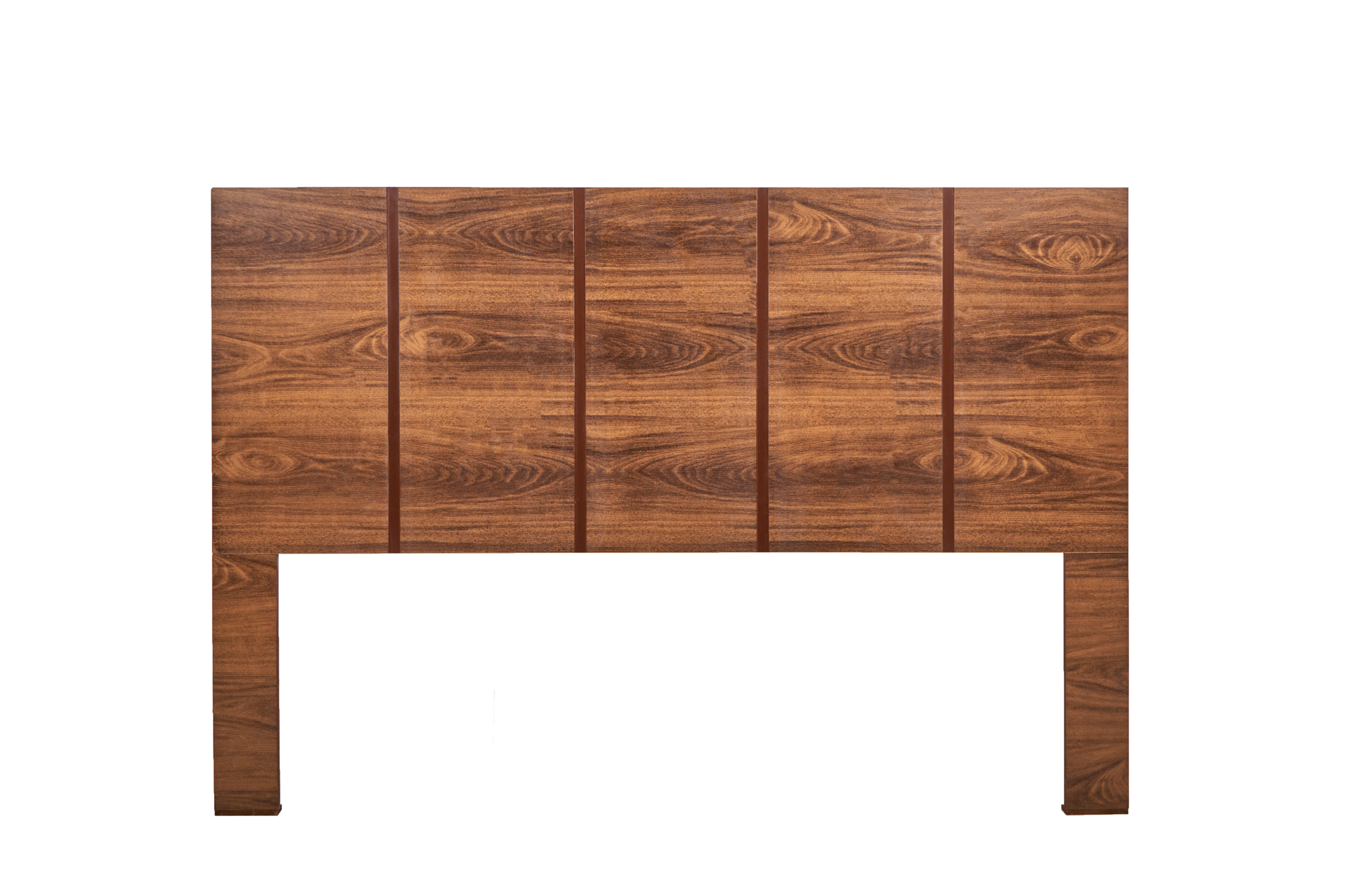 Cabecera King Size con 2 Burós de 2 Cajones Color Nogal - Madera MDF